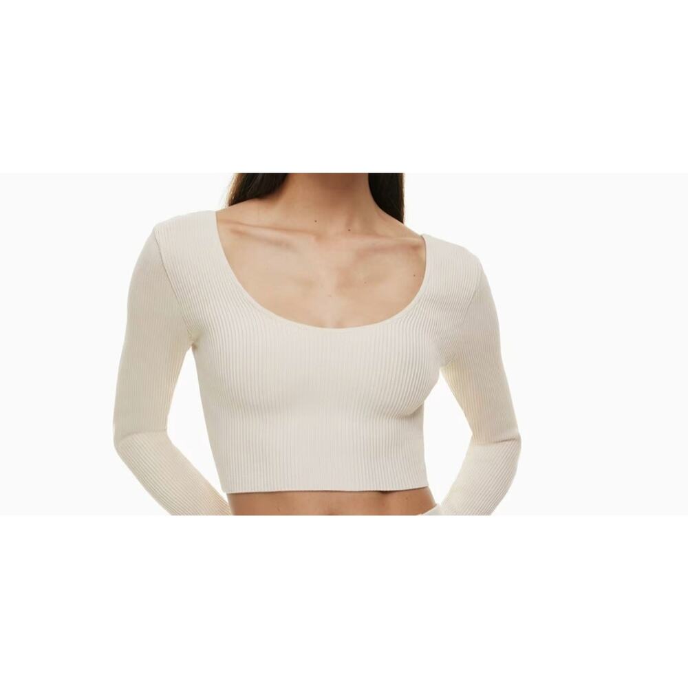 Aritzia Babaton Sculpt Knit Scoopneck Longsleeve Size XS
